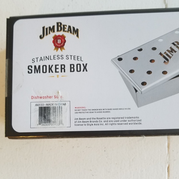 NIB Jim Beam Stainless Steel  Smoker Box - Picture 6 of 8